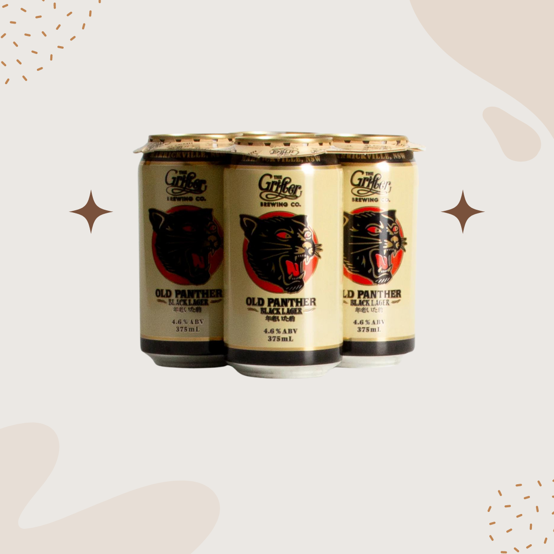 The Grifter Old Panther Black Lager (4 pack) 375ml