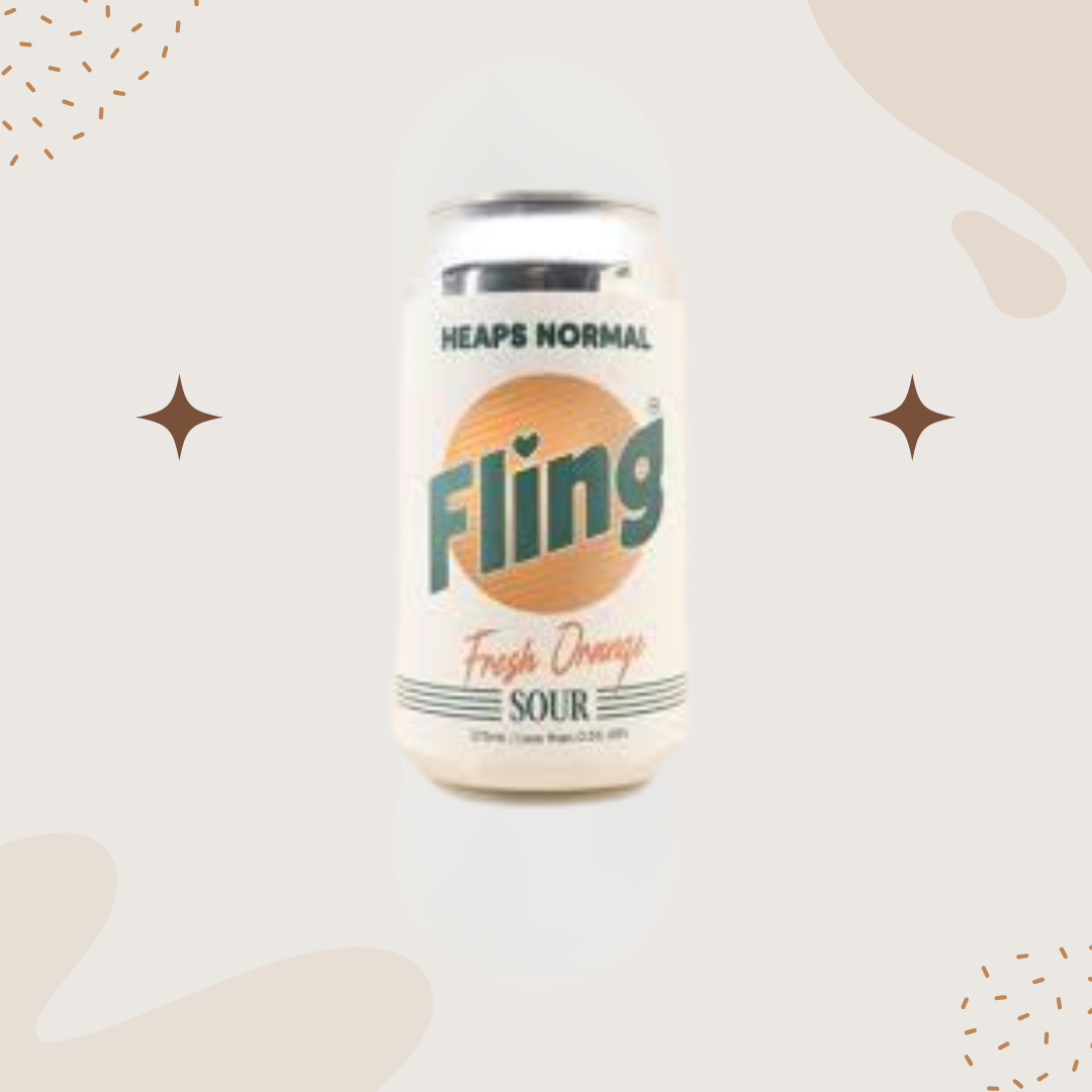 Heaps Normal 'Fling Fresh' Orange Sour Non Alch (4 Pack) 375ml