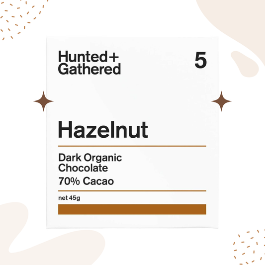 Hunted + Gathered Hazelnut Chocolate 45g