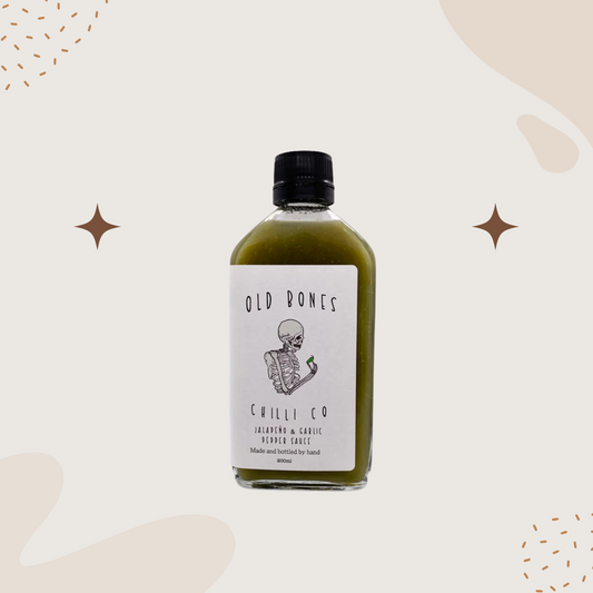 Old Bones Jalapeno and Garlic Hot Sauce 200ml